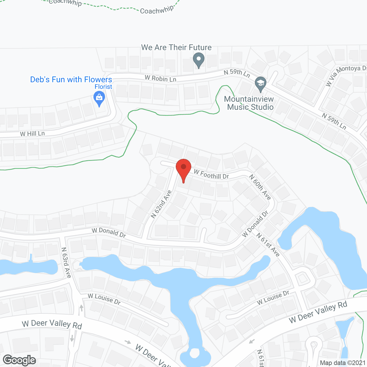 Map of the neighborhood around Arrowhead Symphony ALH