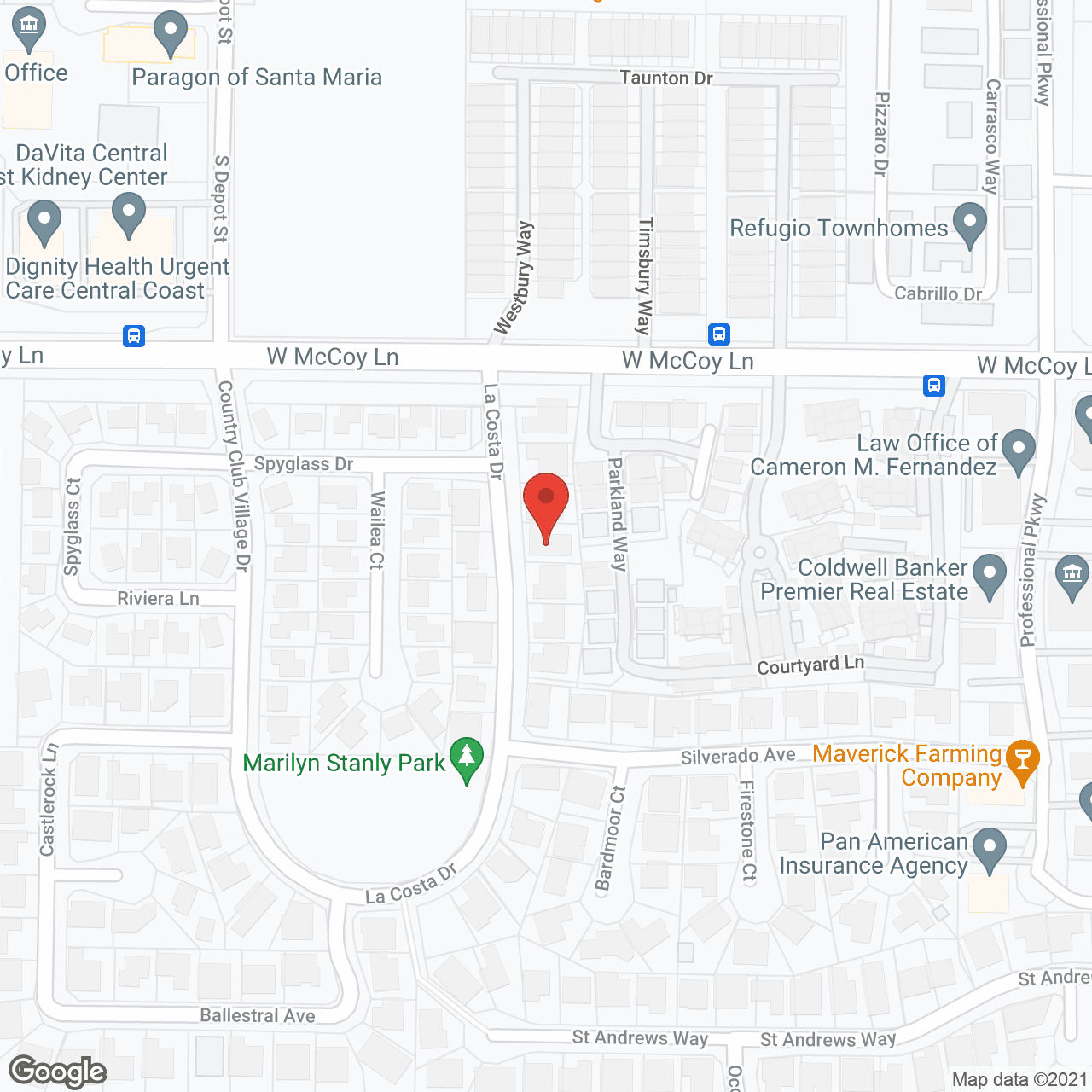 Map of the neighborhood around Lynn's RCFE I