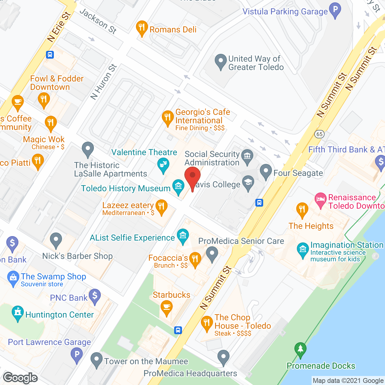 Map of the neighborhood around Renaissance Senior Apartments