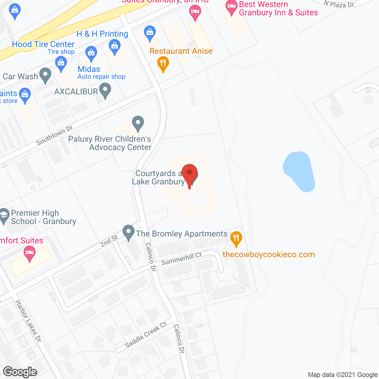 Map of the neighborhood around Courtyards at Lake Granbury