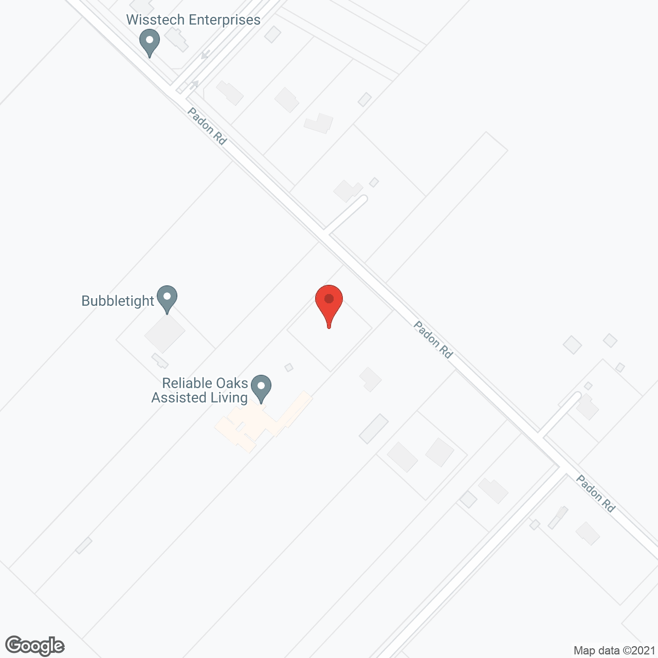 Map of the neighborhood around Reliable Oaks Assisted Living