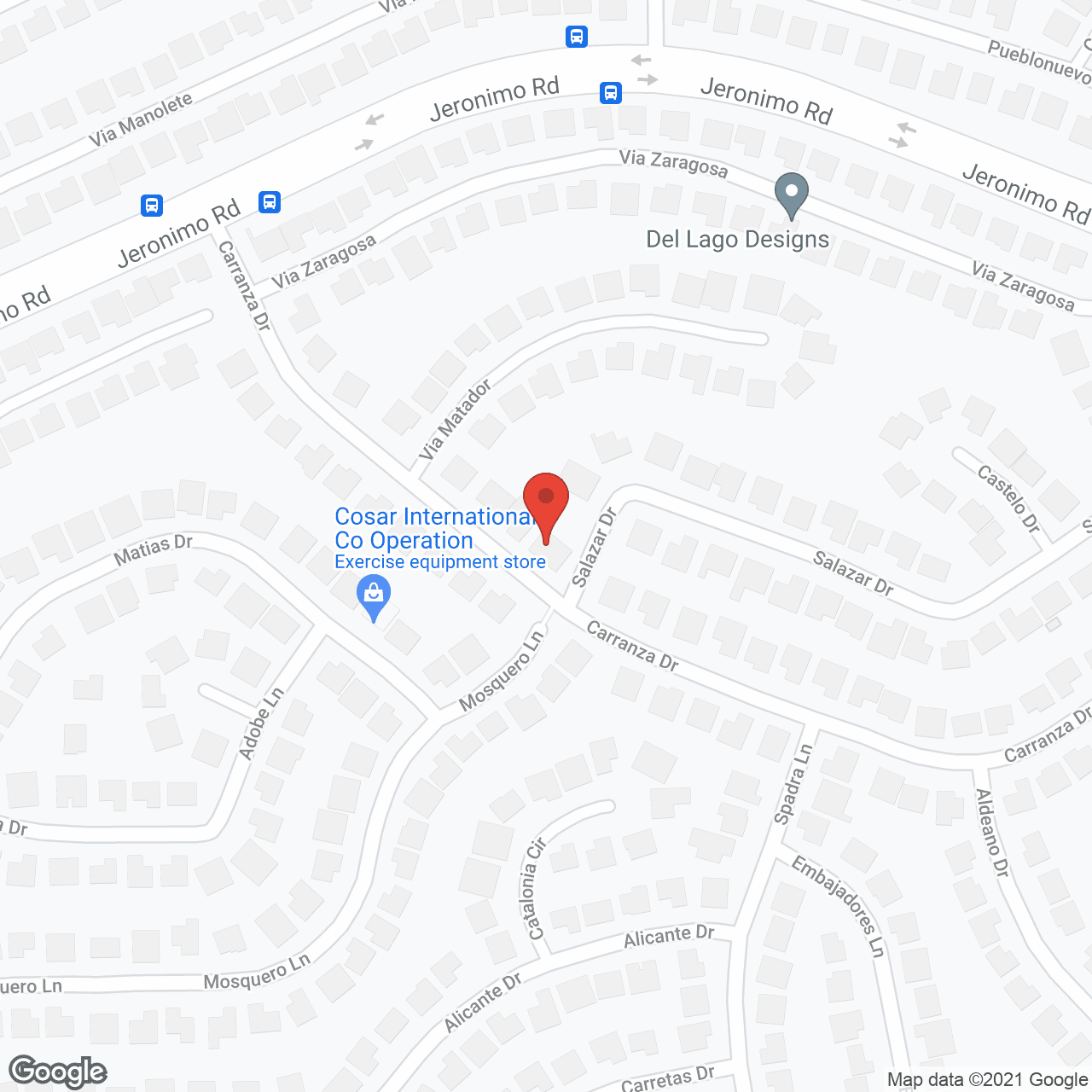 Map of the neighborhood around Paradise Home and Garden