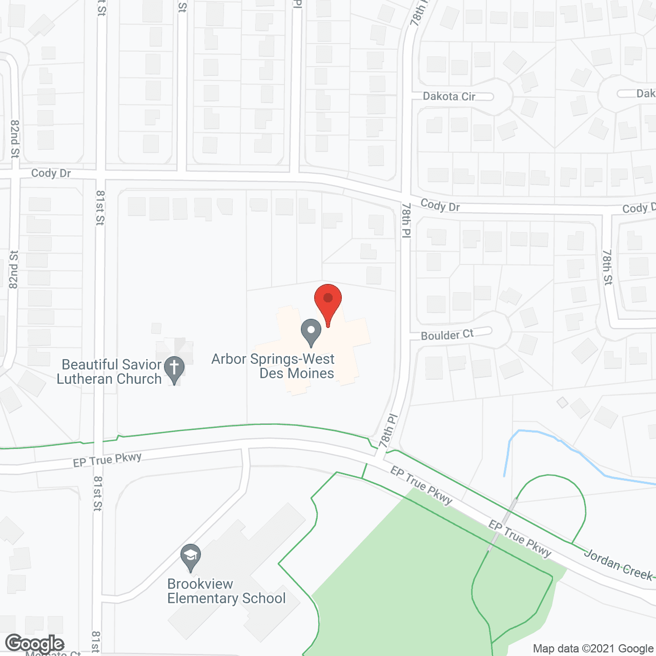 Map of the neighborhood around Arbor Springs
