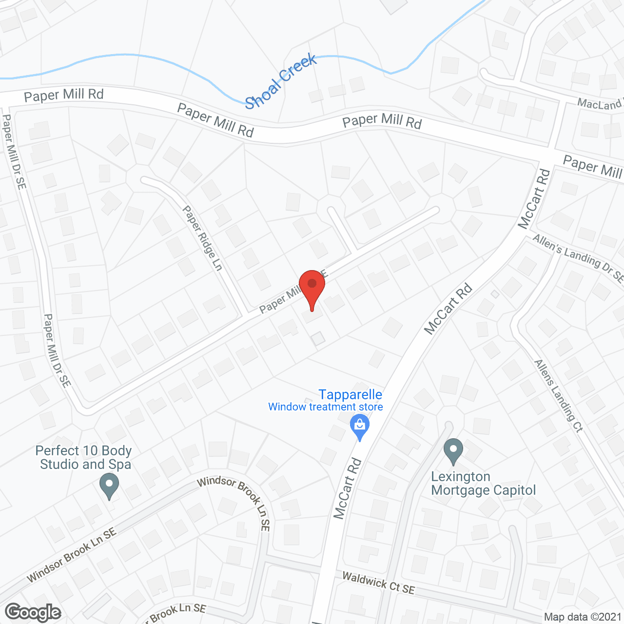 Map of the neighborhood around Mali's Personal Care Home