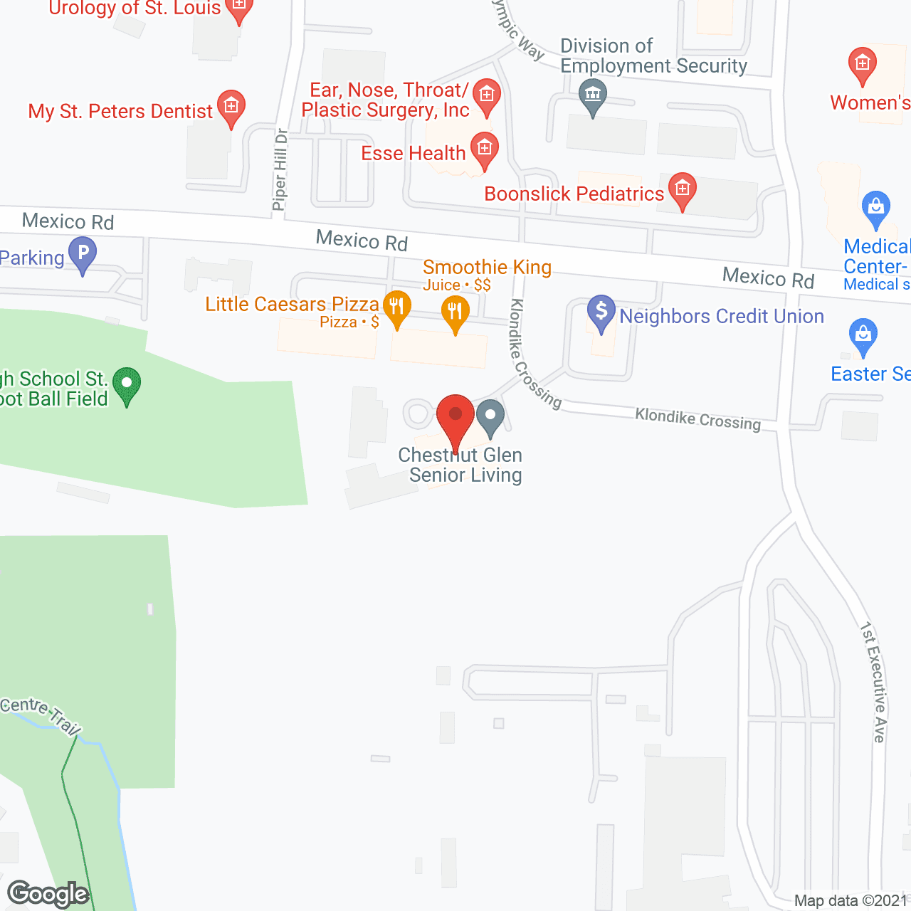 Map of the neighborhood around Chestnut Glenn and Chestnut Terrace