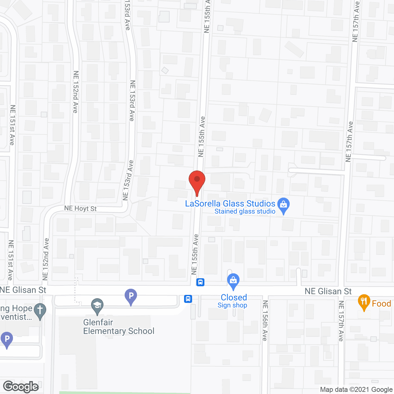 Map of the neighborhood around Maria Coldea's AFH