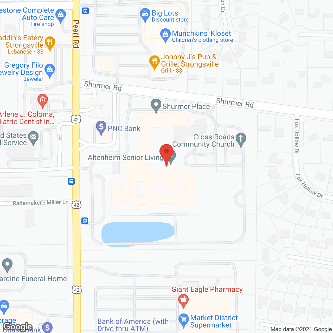 Map of the neighborhood around Shurmer Place at Altenheim