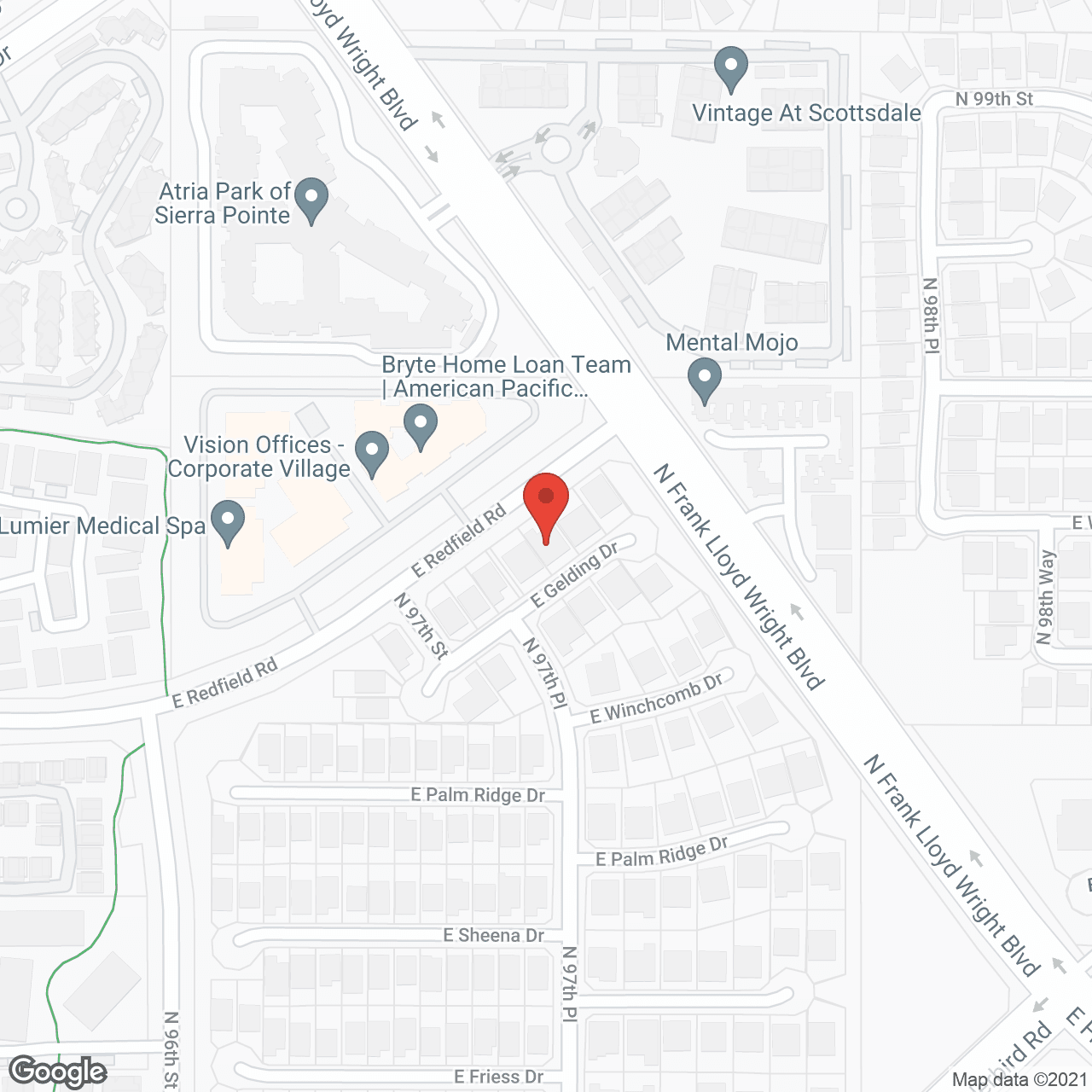 Map of the neighborhood around Saint Teresa's Senior Care Home