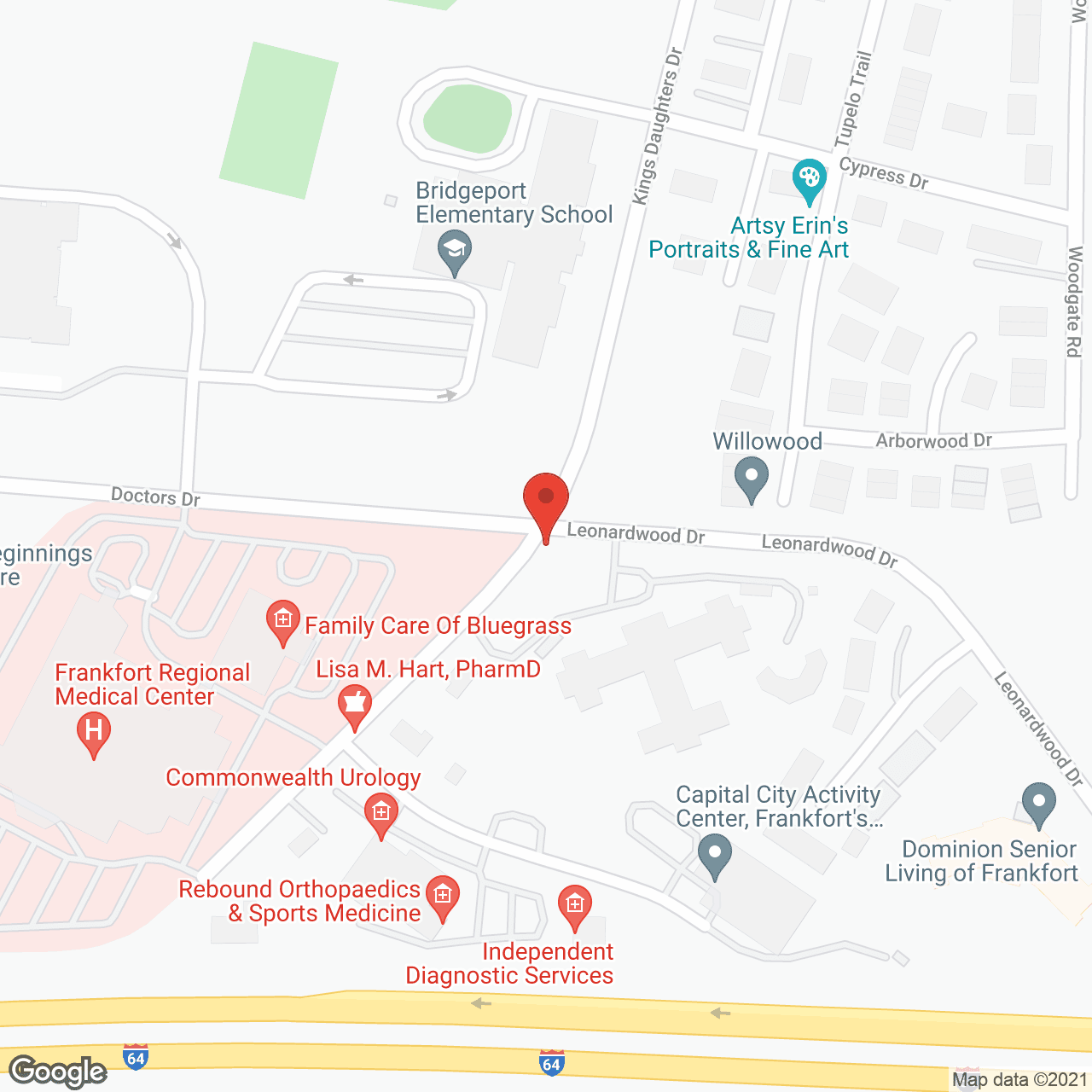 Map of the neighborhood around Ashwood Place
