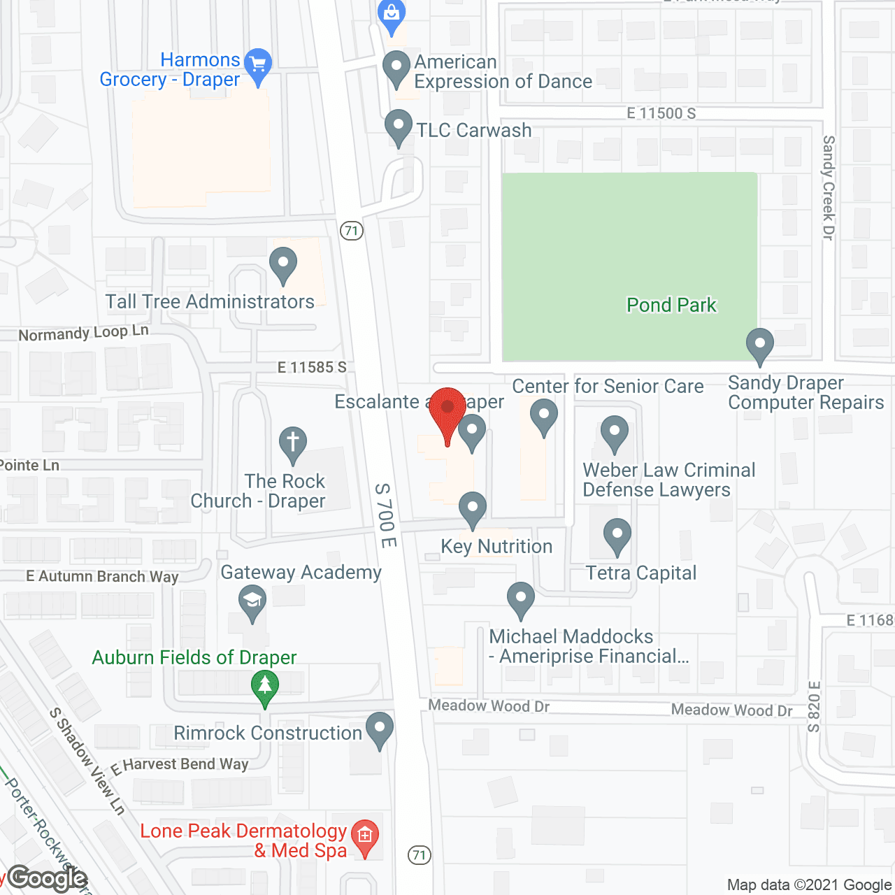 Valencia at Draper in google map