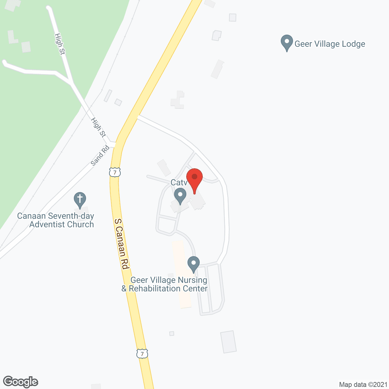 Map of the neighborhood around Geer Village