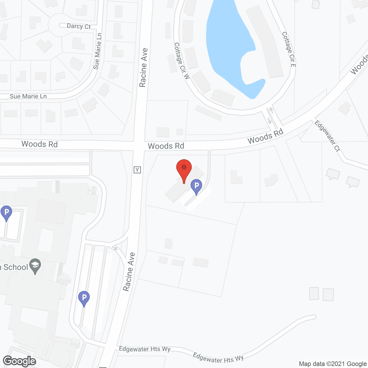Map of the neighborhood around Woodview Senior Apartments