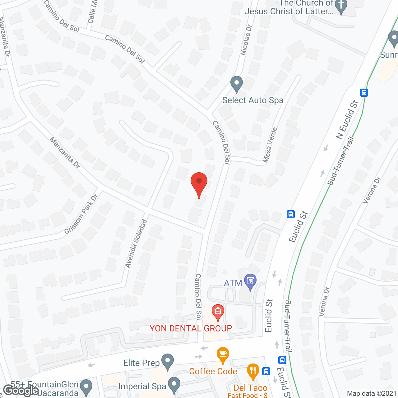 Map of the neighborhood around ARC Facilities at Camino II