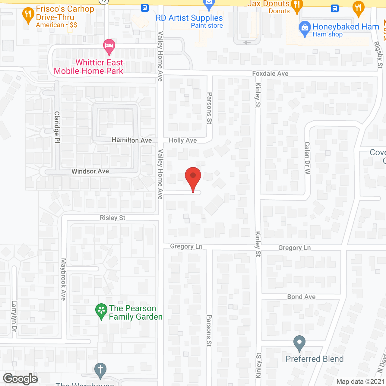 Map of the neighborhood around Family Home Care