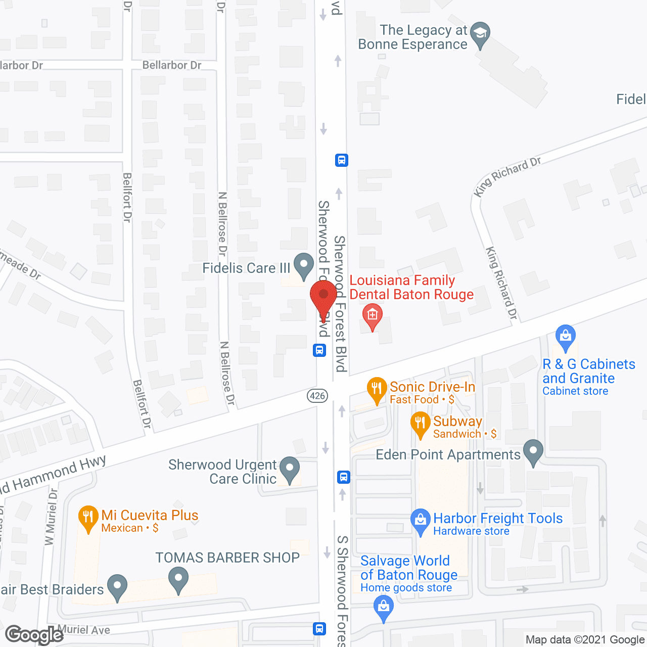 Map of the neighborhood around Fidelis Care III
