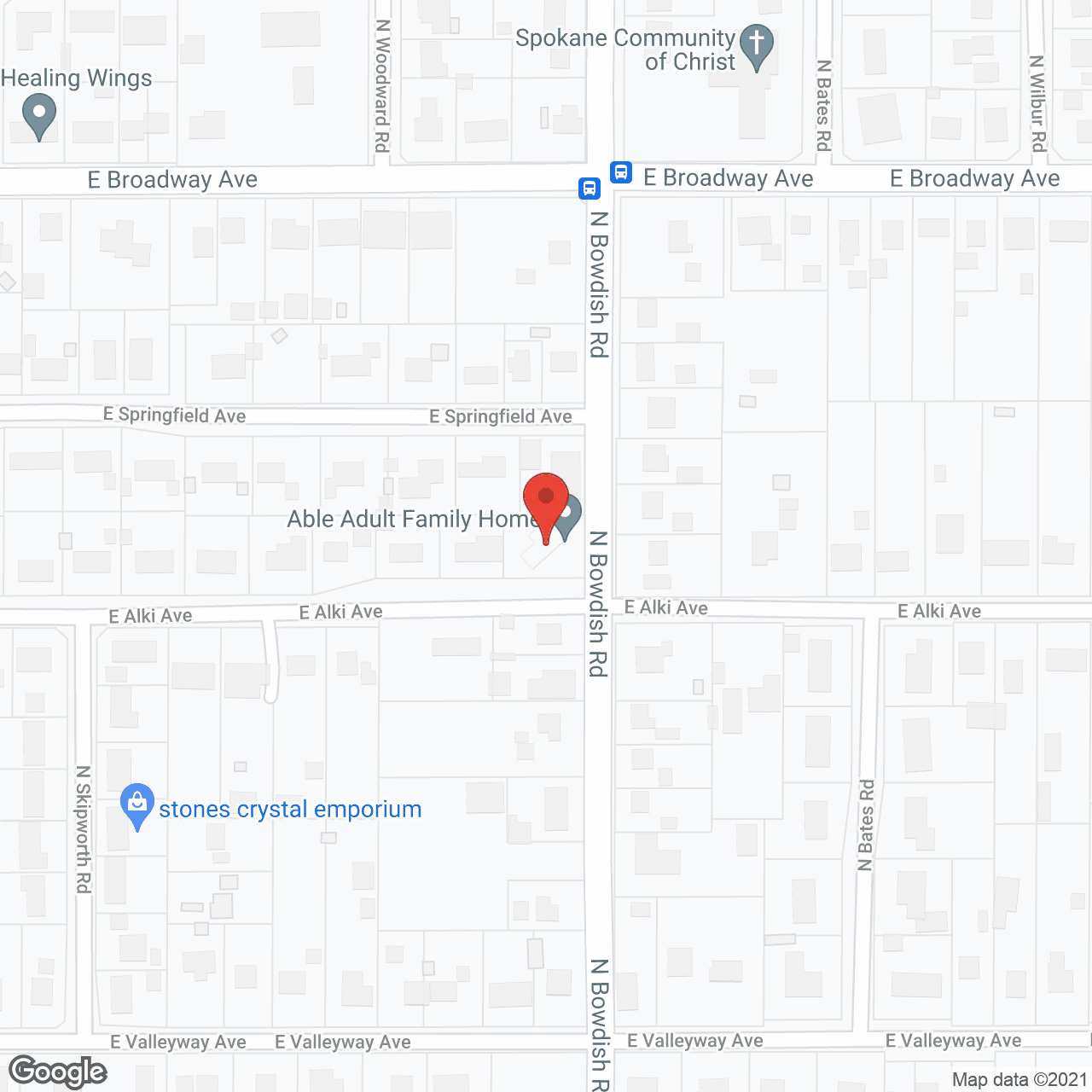 Map of the neighborhood around Able Adult Family Home
