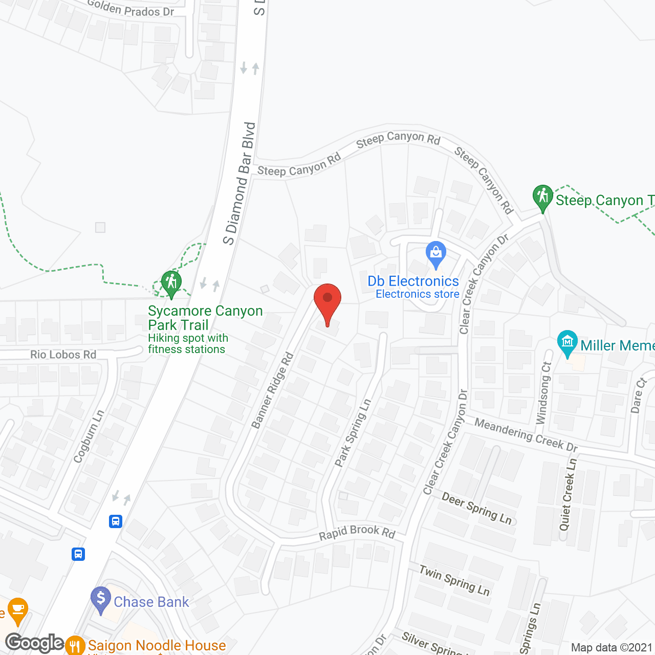 Map of the neighborhood around Banner Ridge Country Home