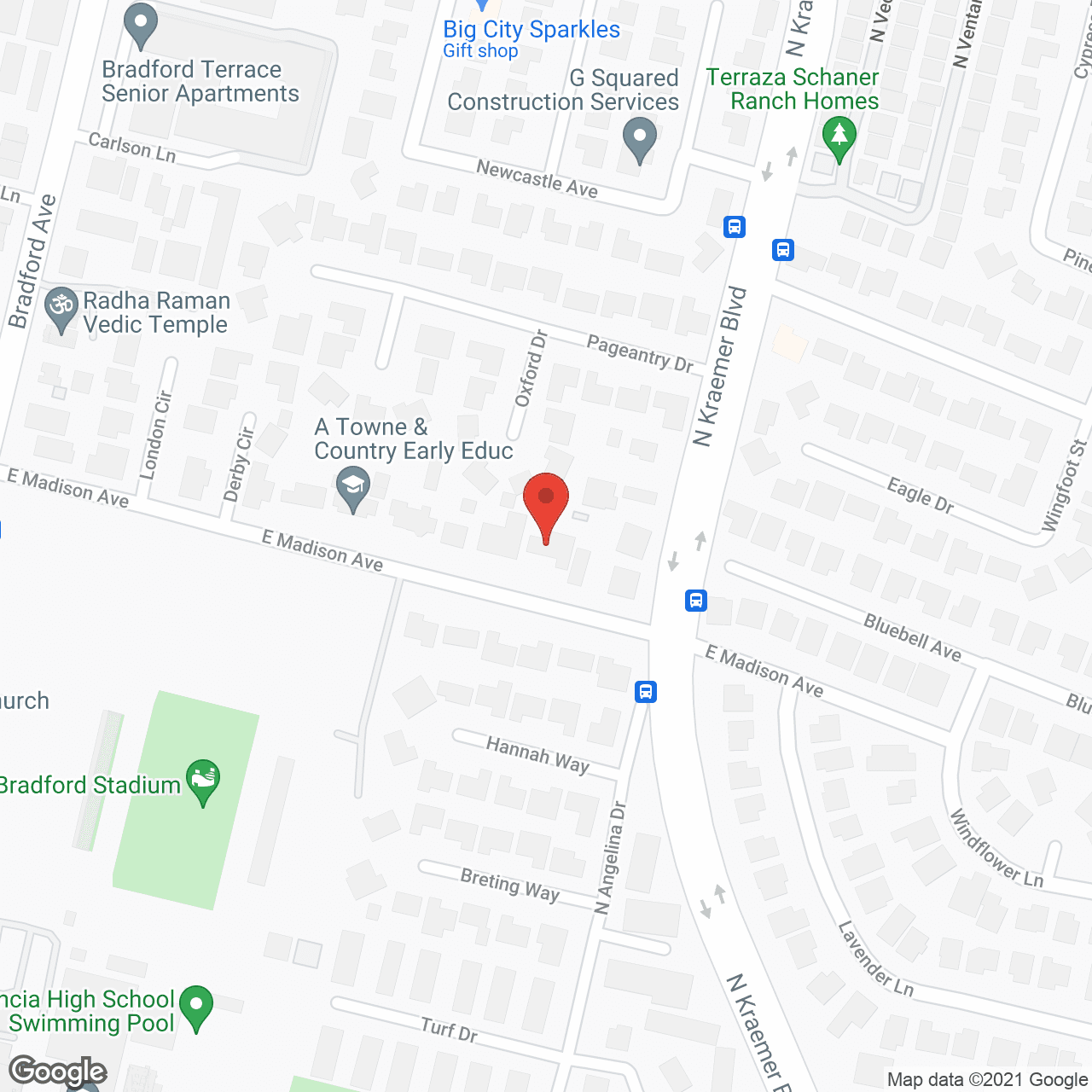 Map of the neighborhood around Haven of Joy - Madison