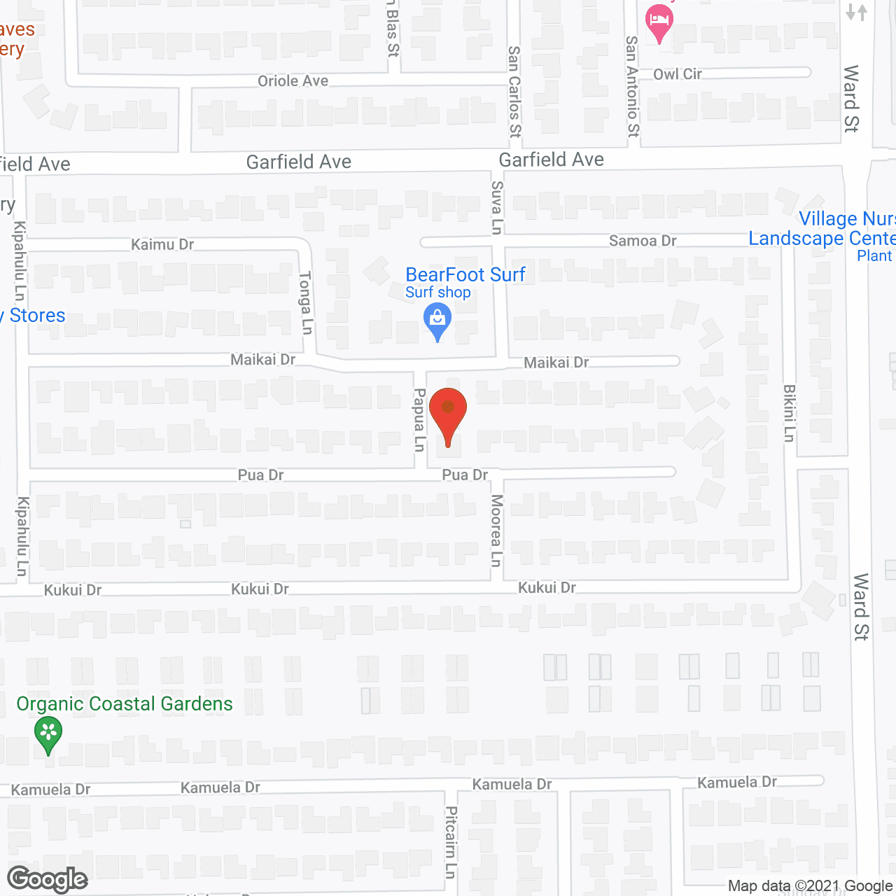 Map of the neighborhood around AJ Huntington Home #2