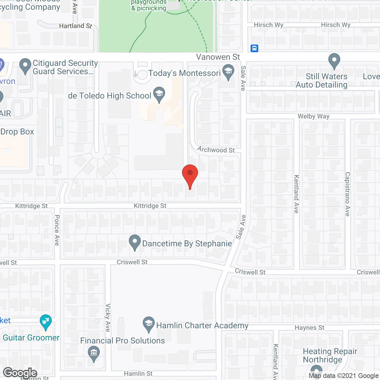 Map of the neighborhood around Land of Peace 4