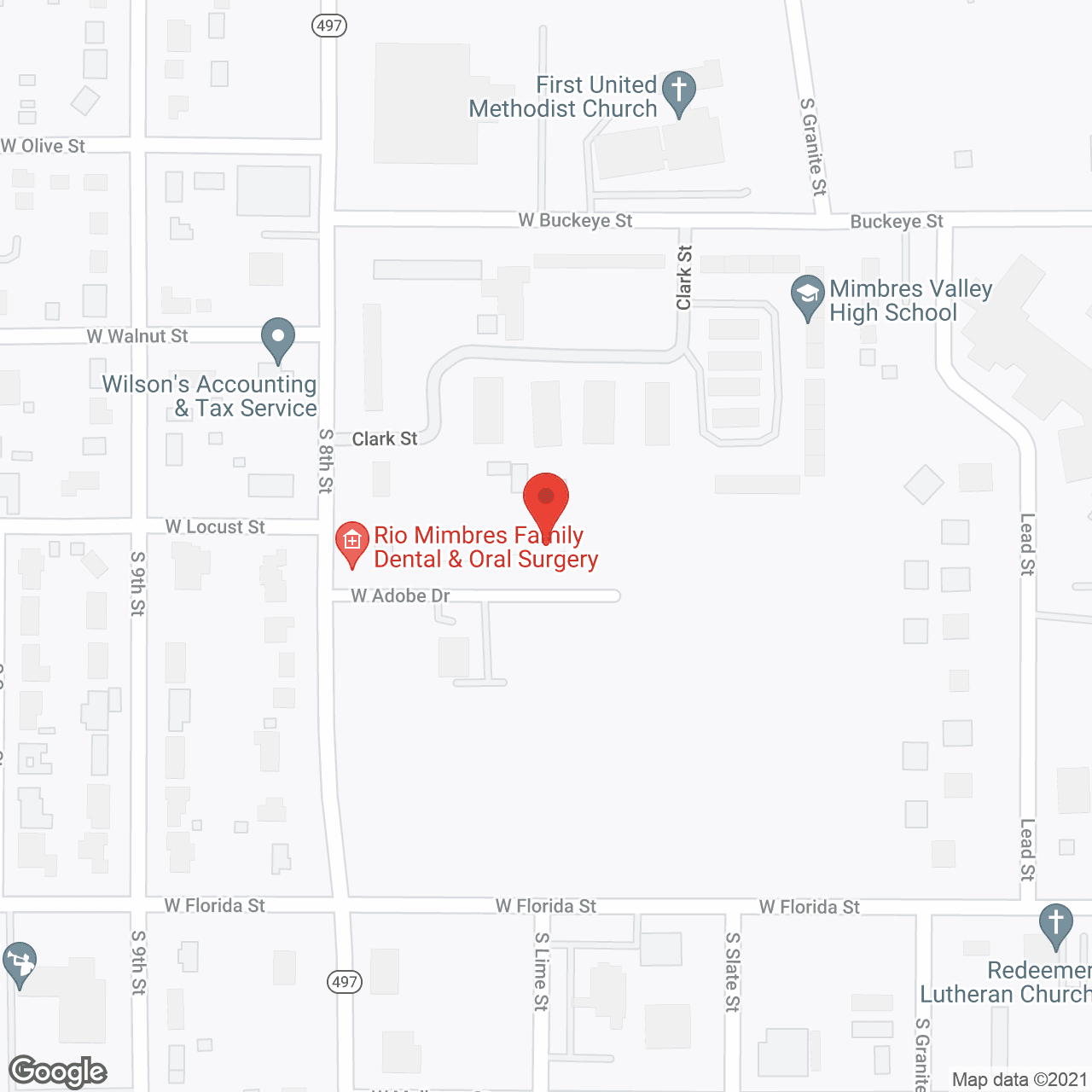 Map of the neighborhood around Arroyo Vista Senior Living