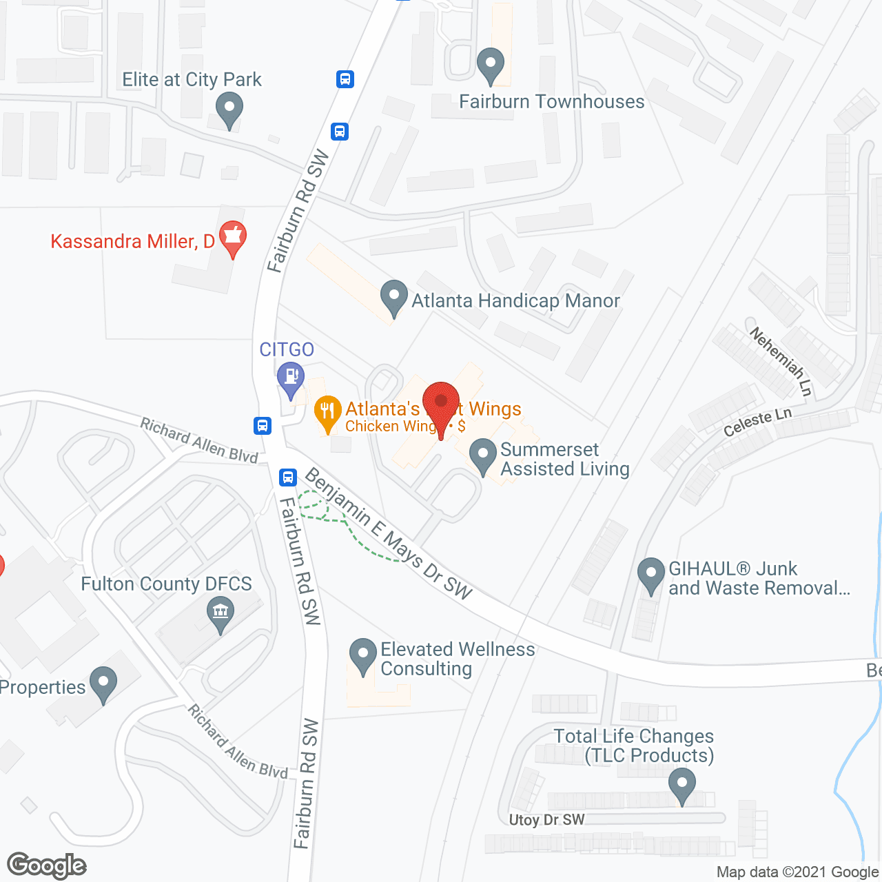 Map of the neighborhood around Summerset Assisted Living