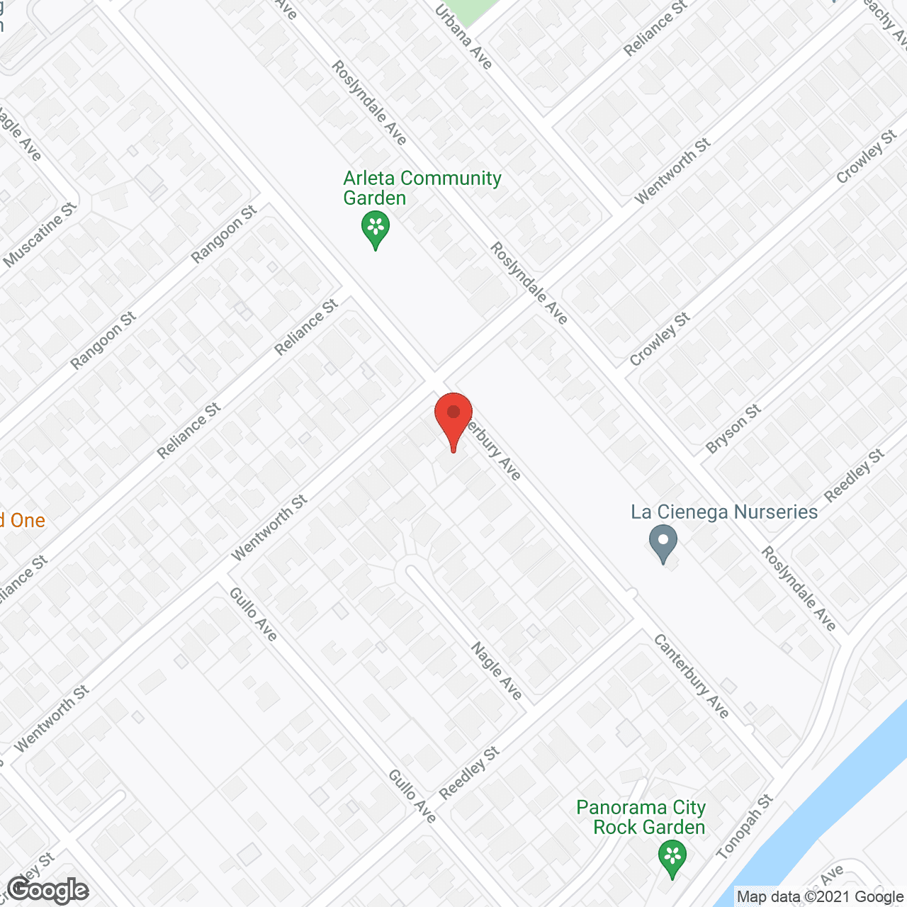 Map of the neighborhood around Ann's Place