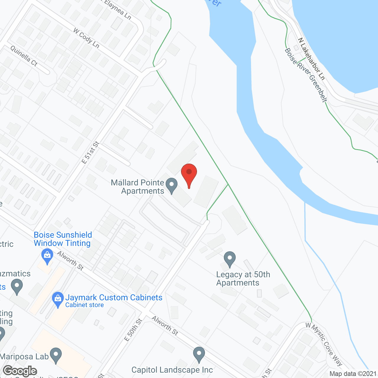 Map of the neighborhood around Mallard Pointe