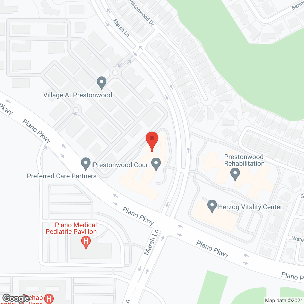 Map of the neighborhood around Prestonwood Court