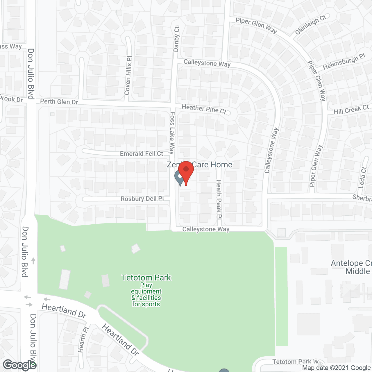 Map of the neighborhood around Zenith Care Home