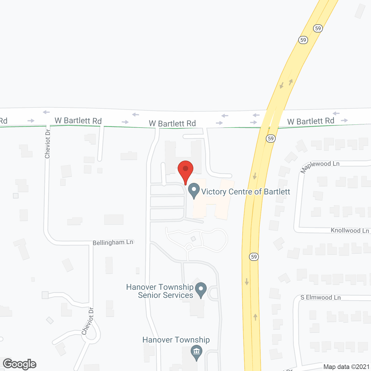 Map of the neighborhood around Victory Centre of Bartlett