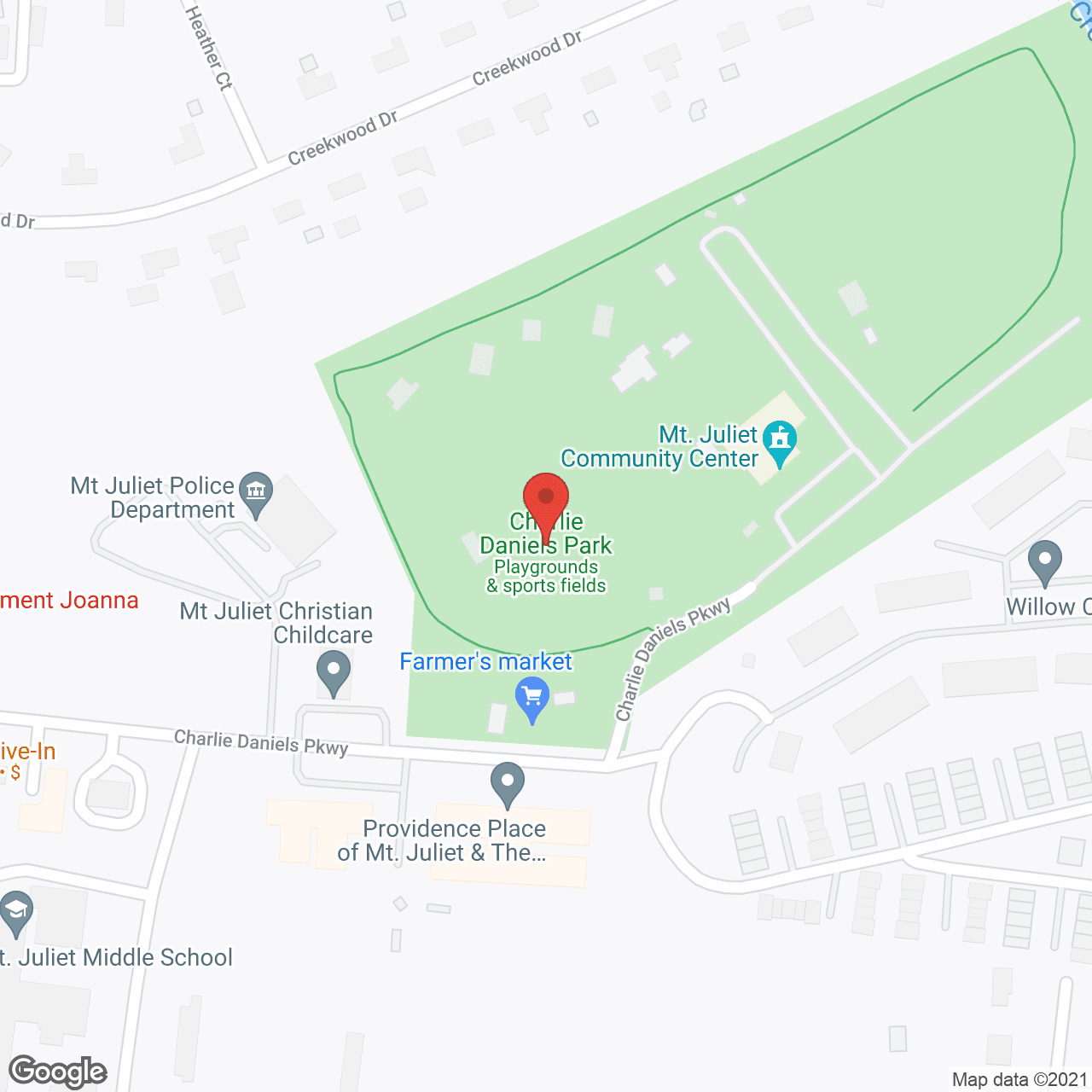 Map of the neighborhood around Providence Place Assisted Living