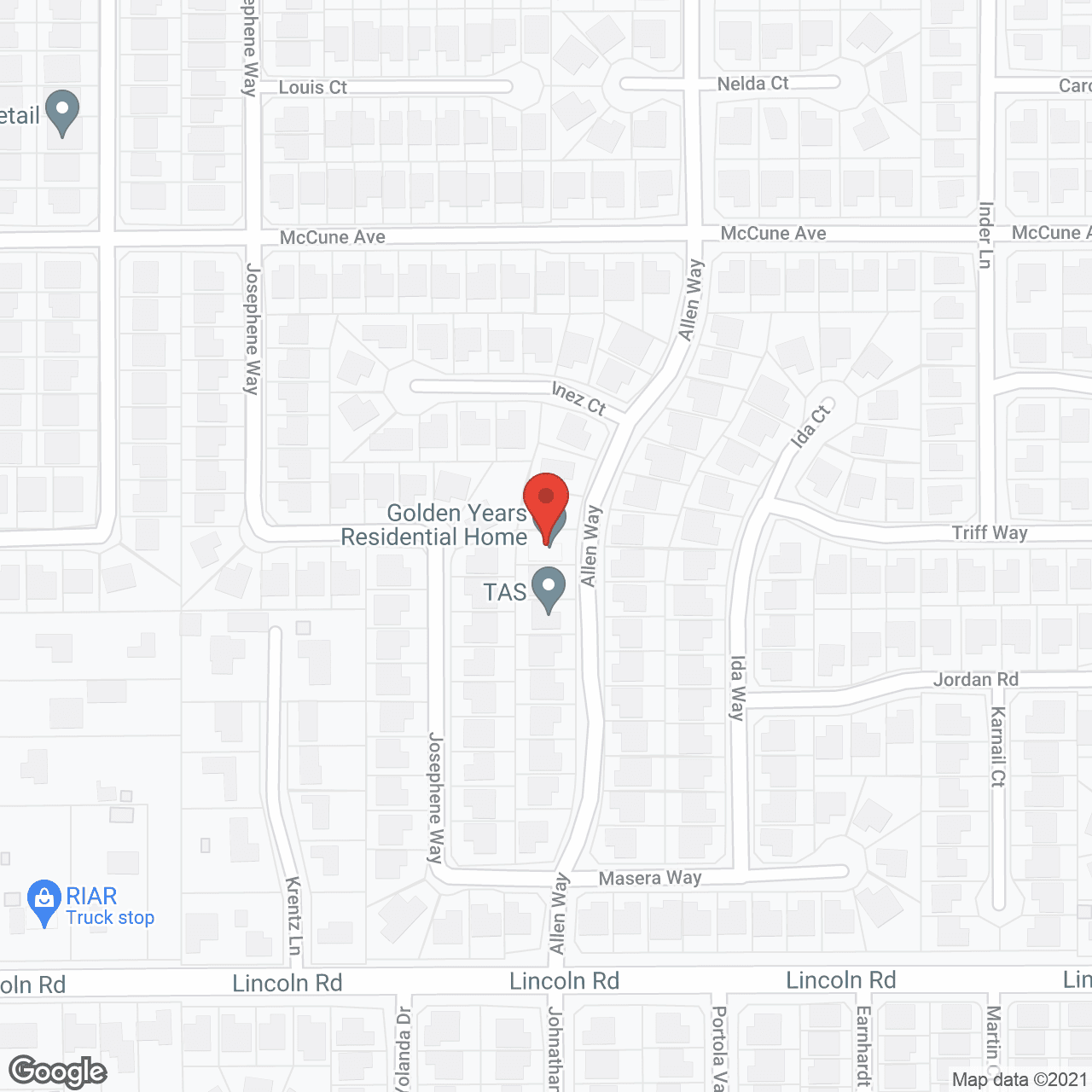 Map of the neighborhood around Golden Years Residential Home Care