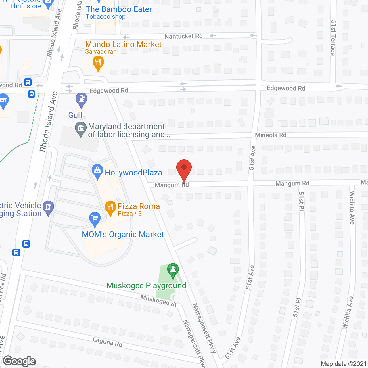 Map of the neighborhood around Senior's Place