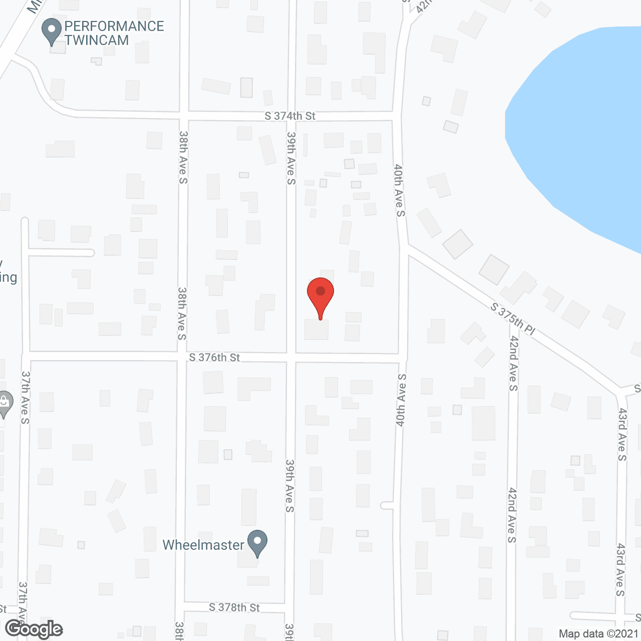 Map of the neighborhood around Cora's Elder Care AFH