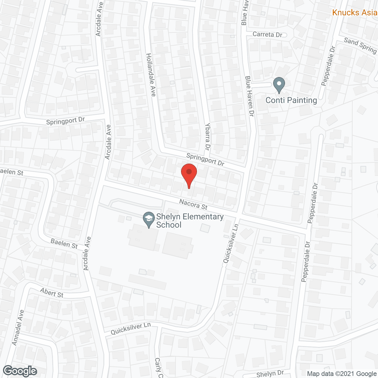 Map of the neighborhood around Aster Cottages