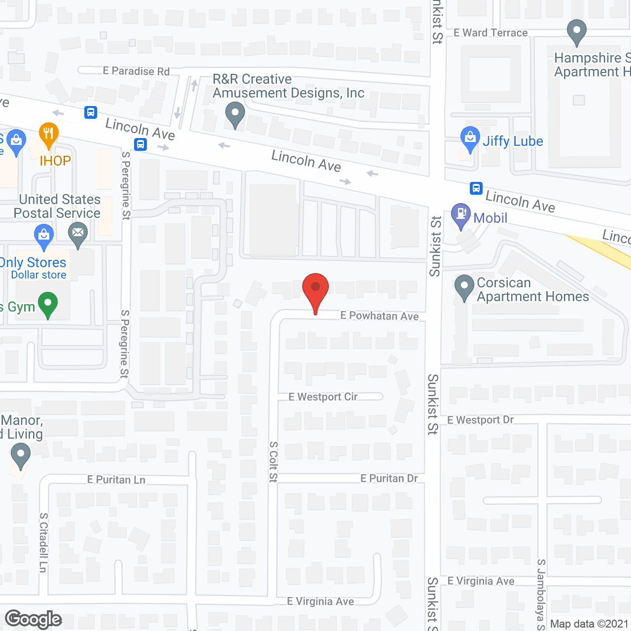 CB Senior Care in google map