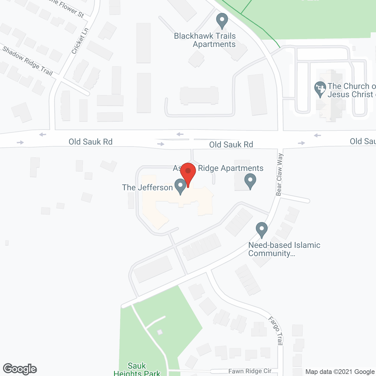 Map of the neighborhood around Holiday Middleton