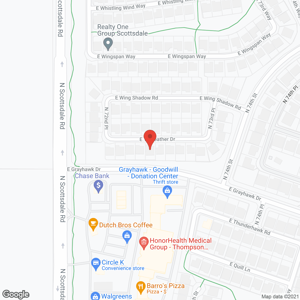 Map of the neighborhood around Las Fuentes Assisted Living IV