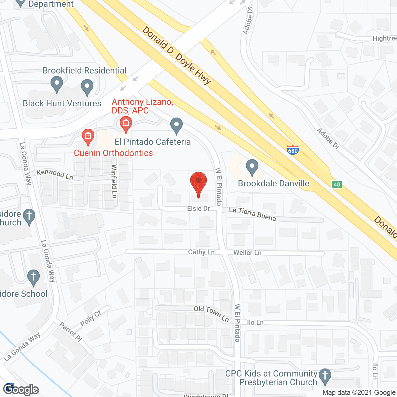 Map of the neighborhood around Palm Garden Home Care