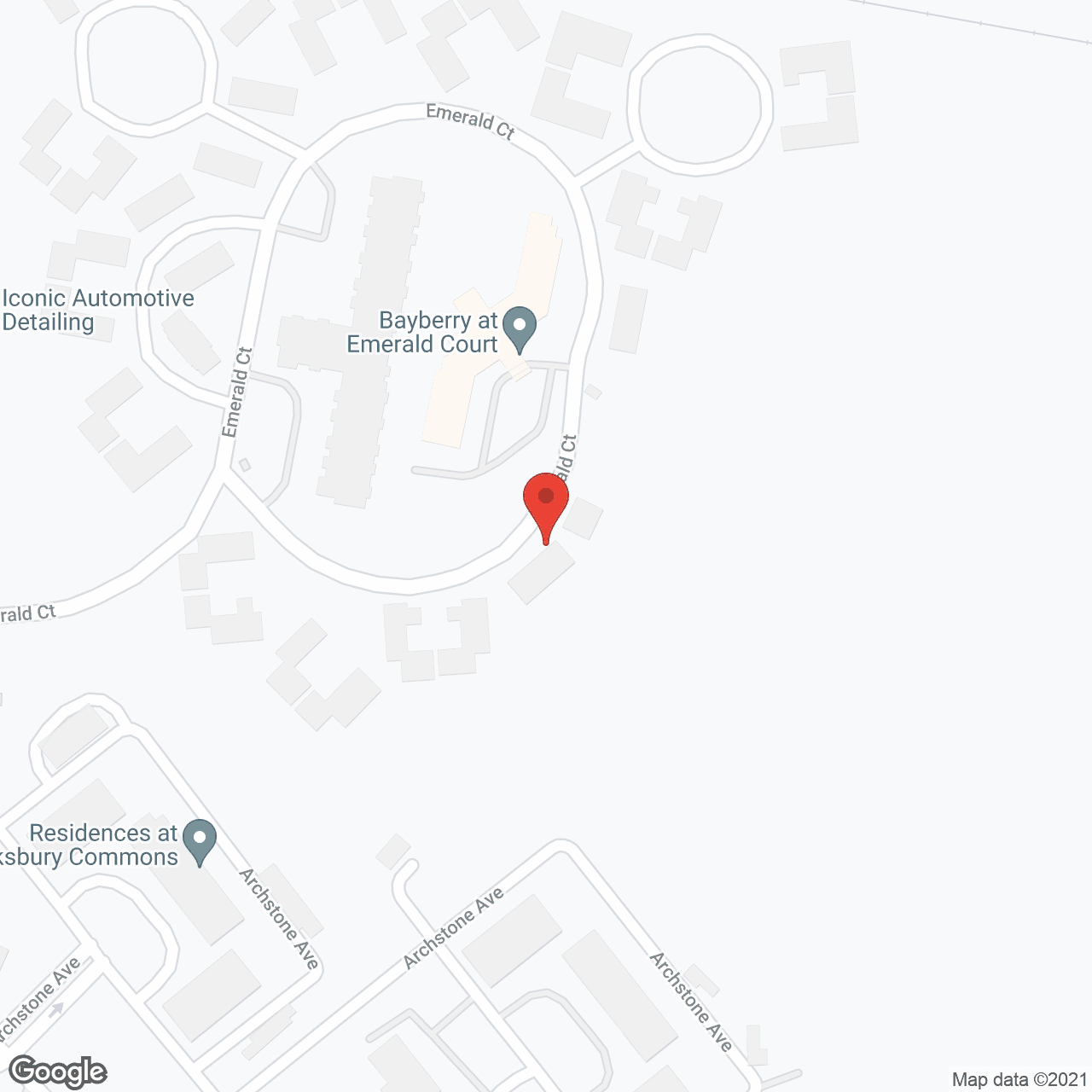 Map of the neighborhood around Bayberry at Emerald Court