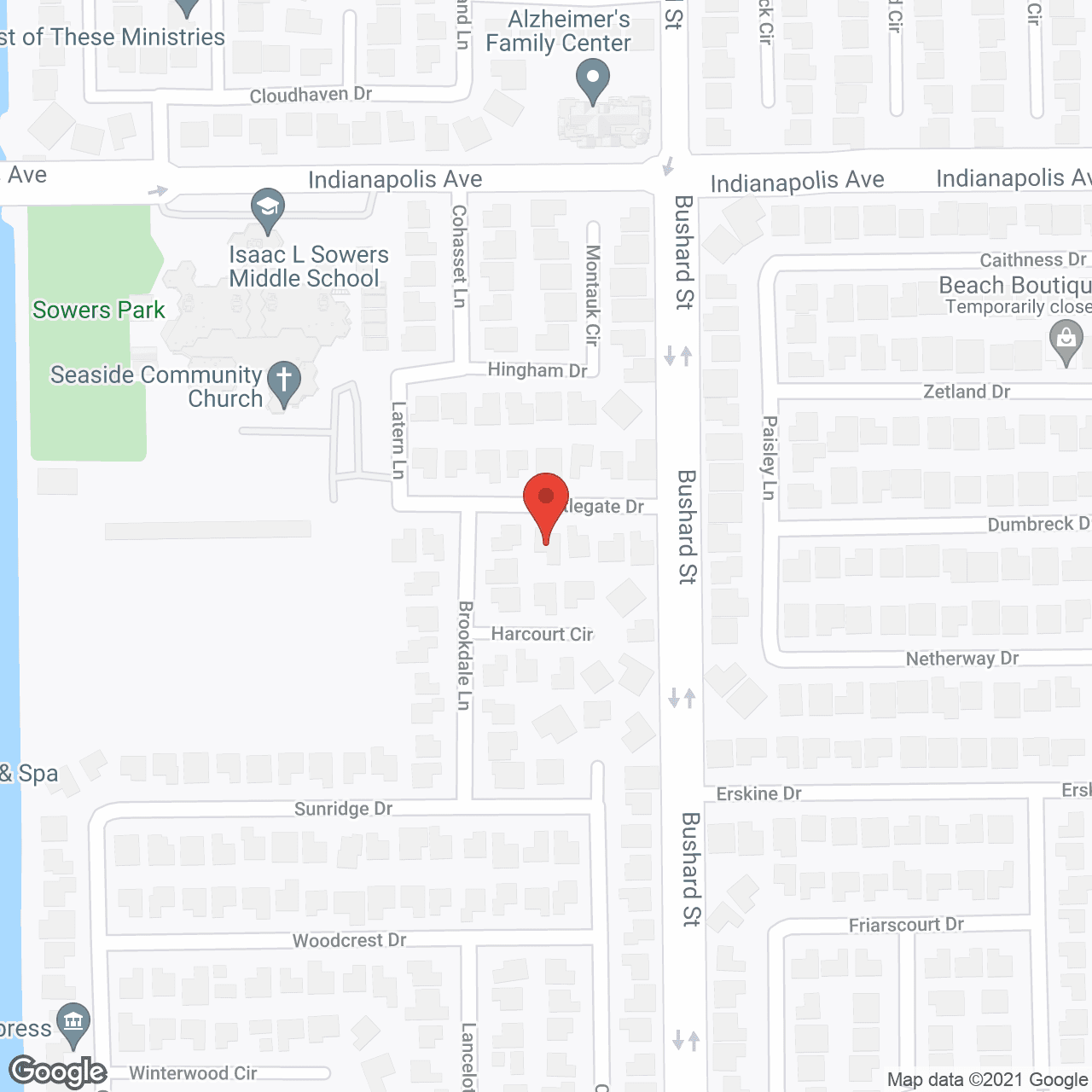 Map of the neighborhood around Castlegate Manor