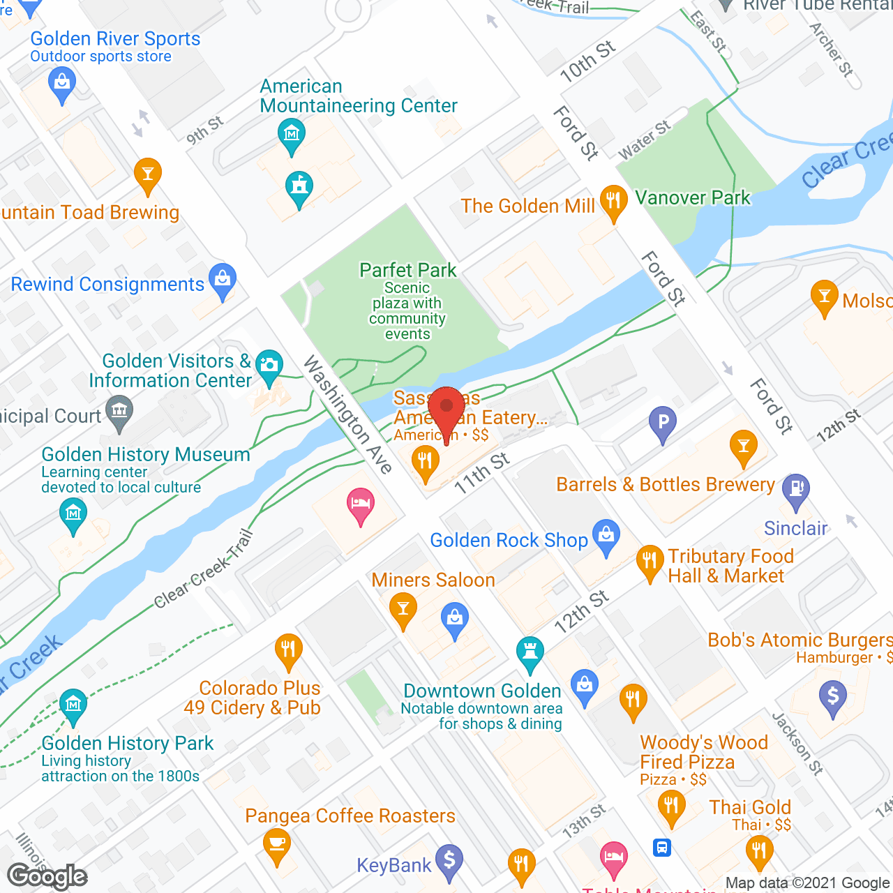 Map of the neighborhood around Clear Creek Commons - 55 or Better
