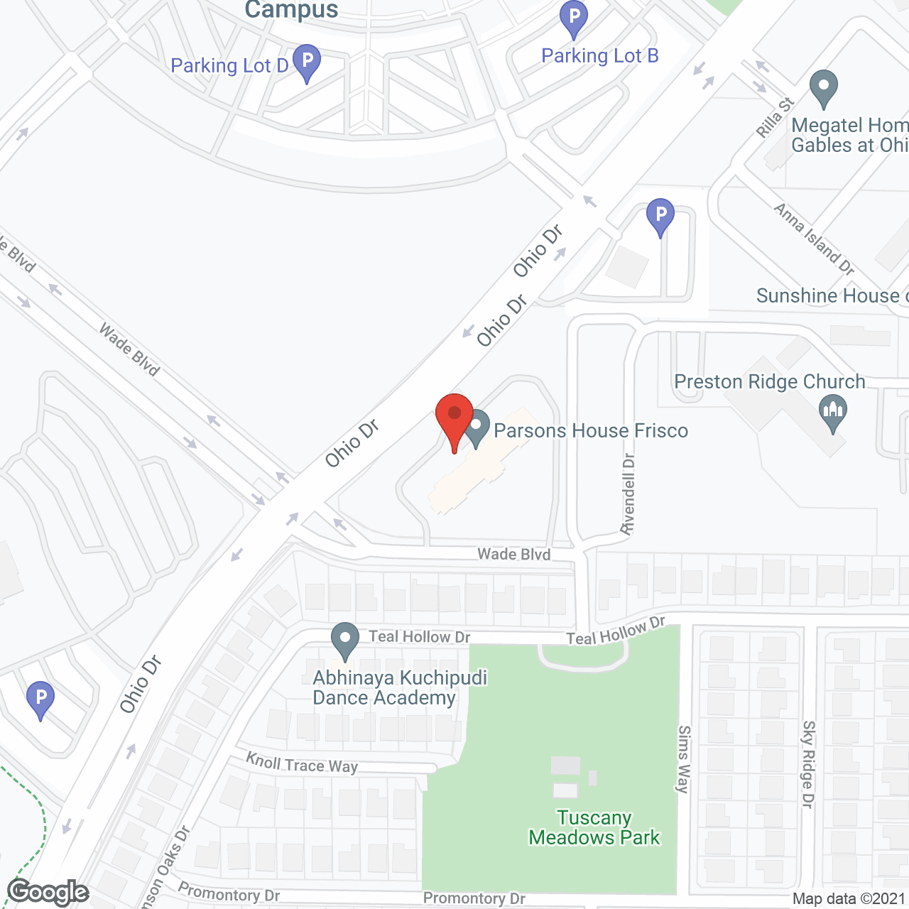 Map of the neighborhood around The Ridge at Frisco