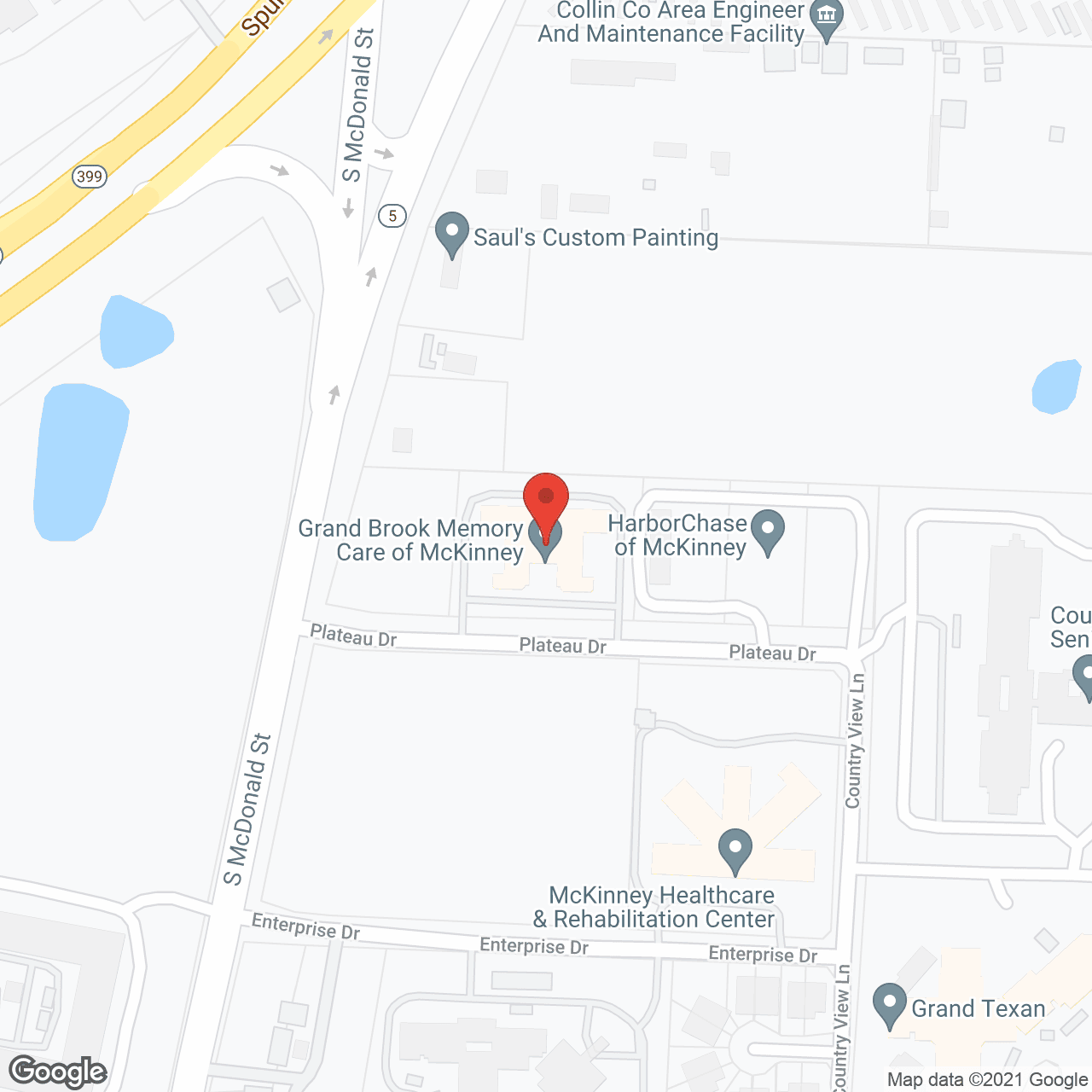 Map of the neighborhood around Grand Brook Memory Care of McKinney