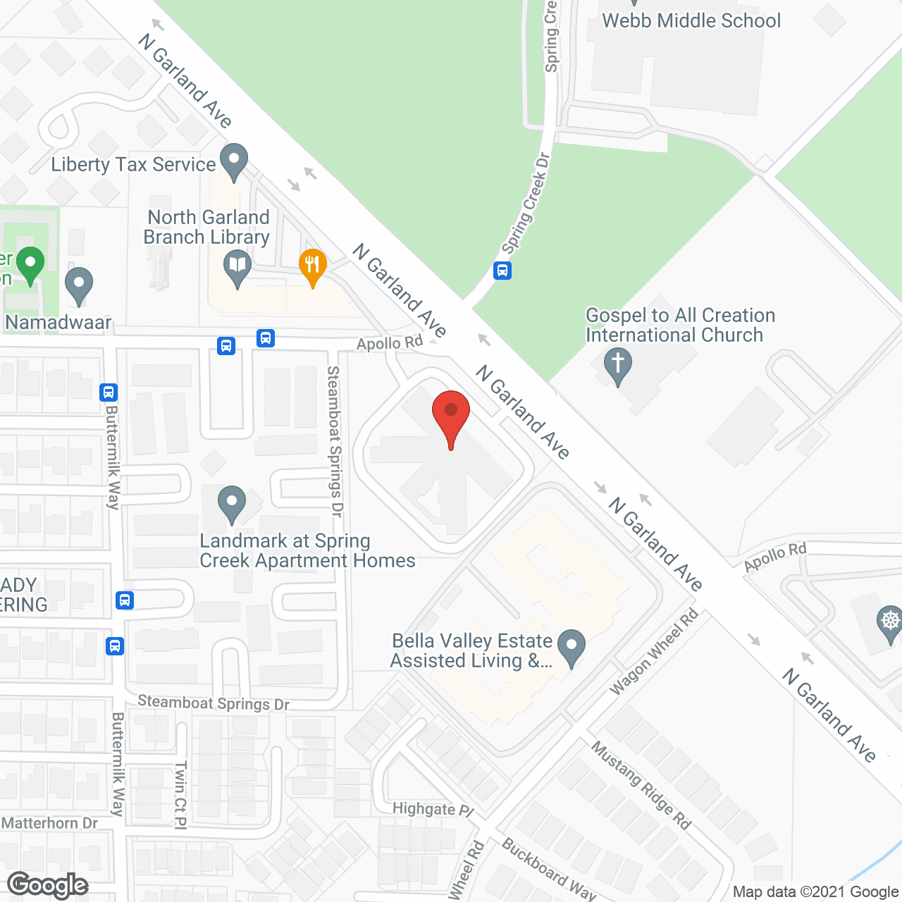 Map of the neighborhood around Winters Park Nursing and Rehab Center