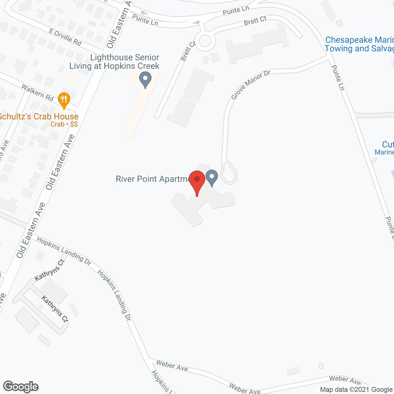 Map of the neighborhood around RiverPoint