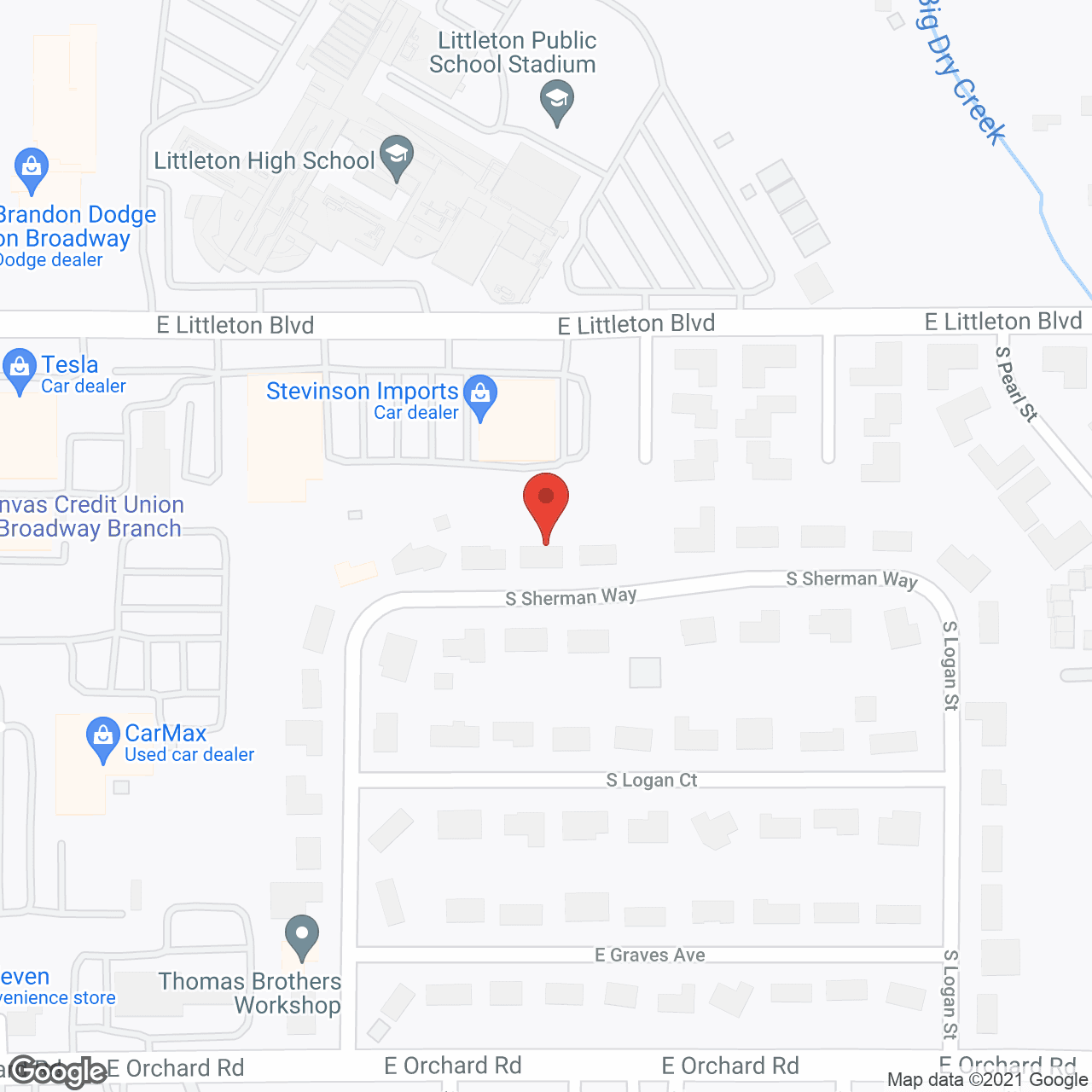 Map of the neighborhood around Rose of Sharon