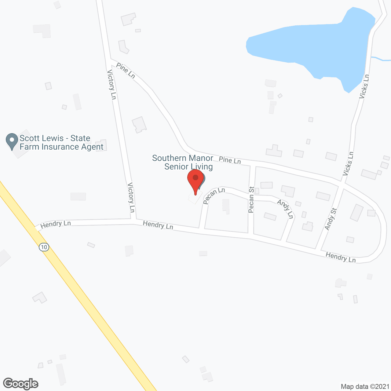 Map of the neighborhood around Washington Manor