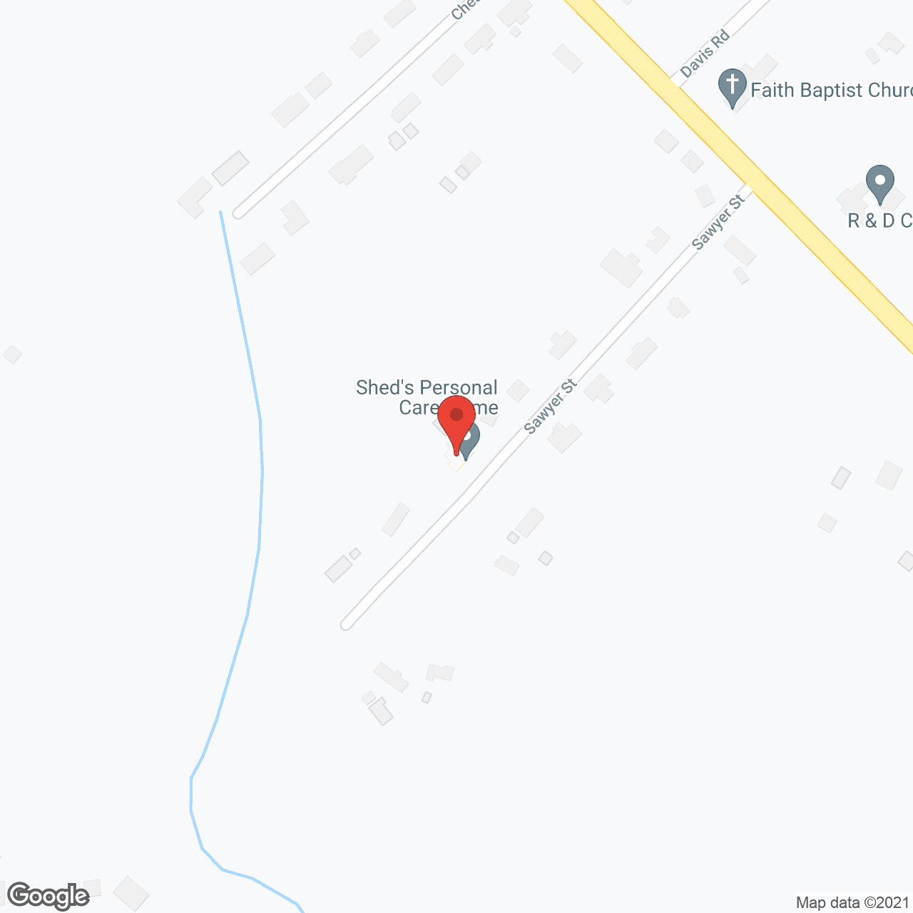 Map of the neighborhood around Shed's Personal Care Home